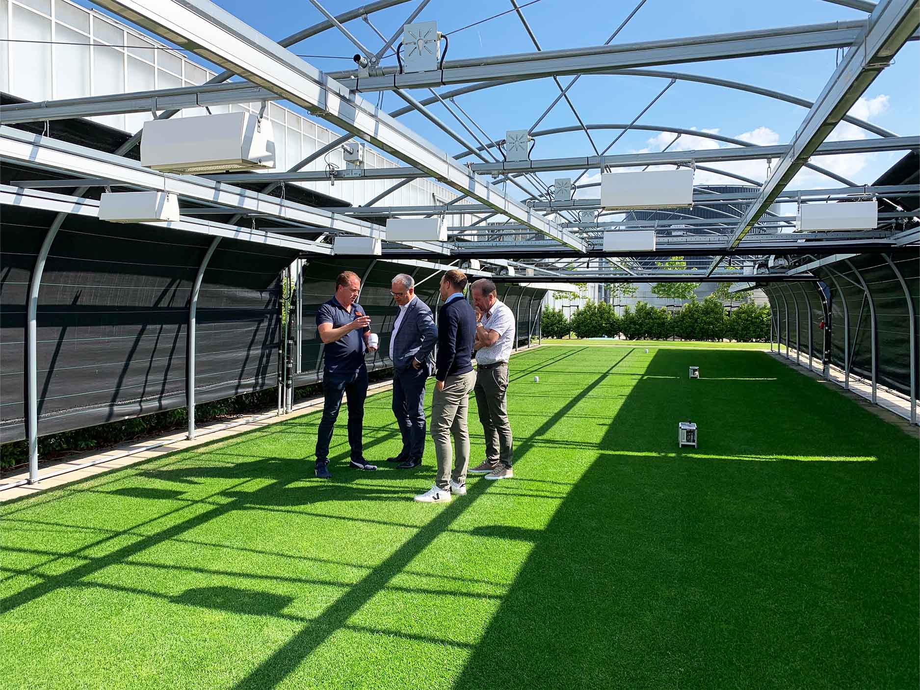 Jürgen Muth, Stadium Director Allianz Arena, visiting the SGL Research & Innovation Centre in Waddinxveen.
