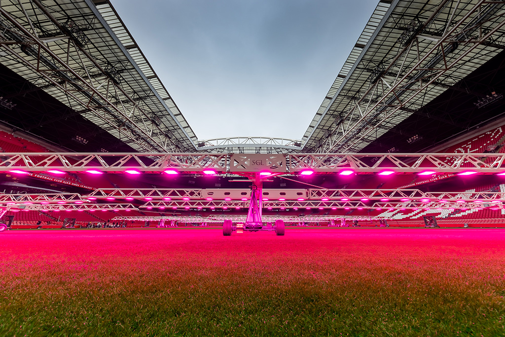 The SGL LED440 on the pitch of the Johan Cruijff ArenA, home of AFC Ajax.