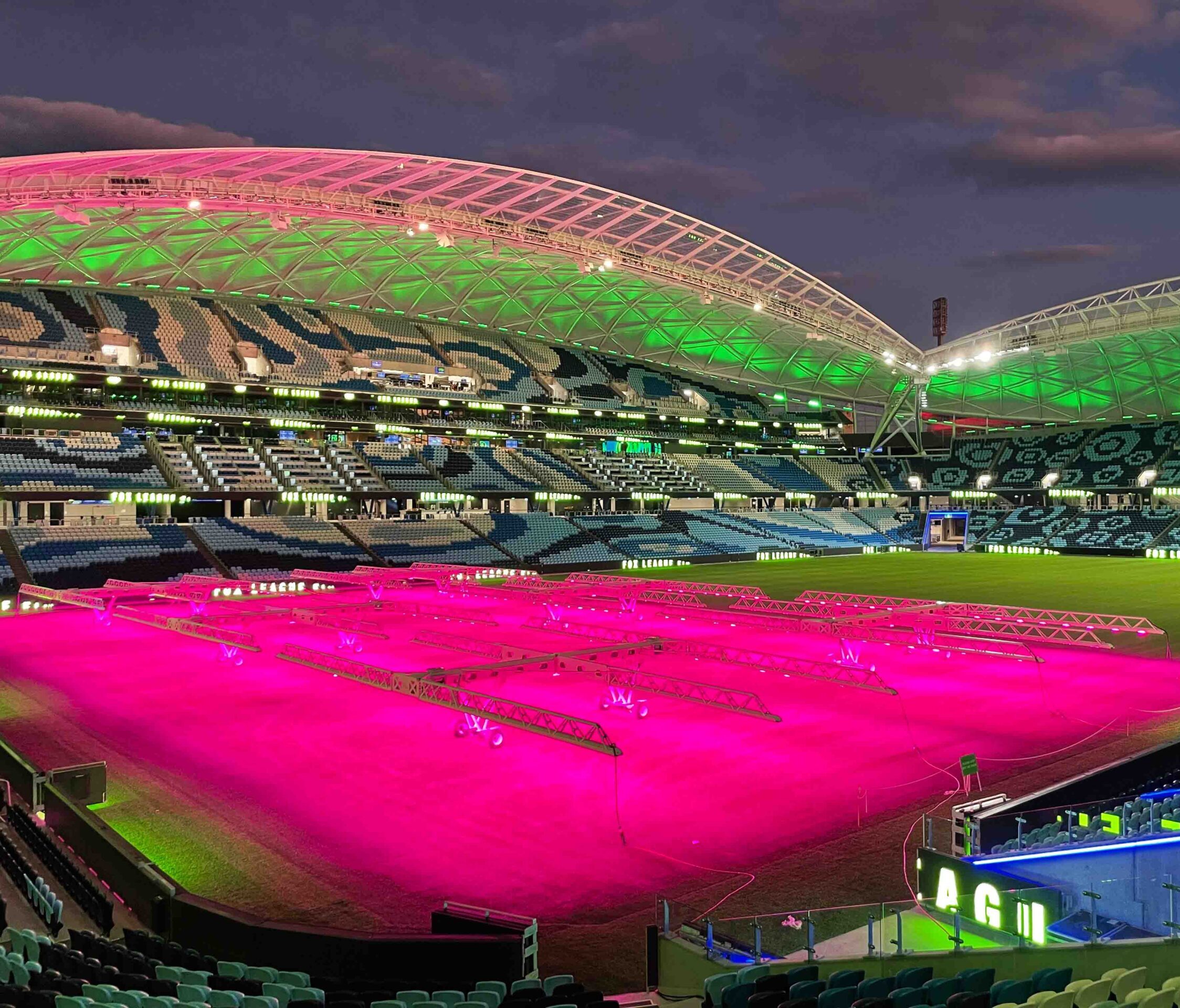 The LED440's on the pitch of Sydney Football Stadium.